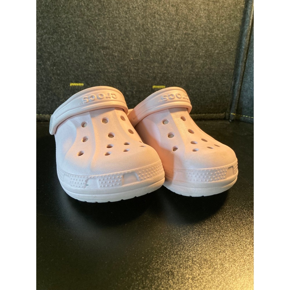 Crocs Kids Classic Fuzz Lined Clog Ballerina Pink Slip On Shoes Size 10 C11